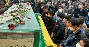 مراسم وداع با شهید مدافع حرم در پیشوا برگزار شد