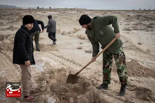 رزمایش جهادی کاشت نهال در شهرستان سرخه برگزار شد