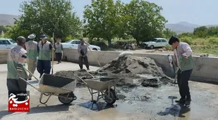 احیای استخر ذخیره آب کشاورزی در دهستان شیرامین