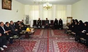 دیدار مسئولین و فرماندهان بسیج ناحیه شهید مفتح با همسر علامه شهید مطهری