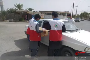 برپایی ایستگاه صلواتی توسط بسیجیان شهرستان مهرستان