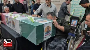 پیکر معلم شهید حسن بهرام&zwnj;فر در مشهد تشییع شد