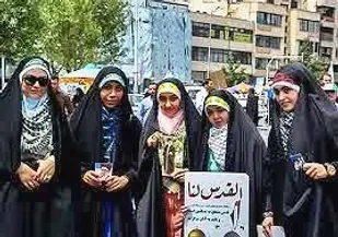 ما دختران حاج قاسم در راهپیمایی روز قدس شرکت می کنیم