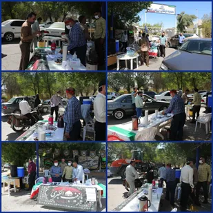 برپایی موکب توسط پایگاه بسیج کارمندی مدیریت منابع انسانی شرکت ملی مناطق نفتخیز جنوب