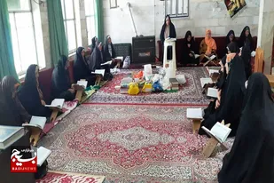 مراسم جزءخوانی قرآن کریم در بخش سامن