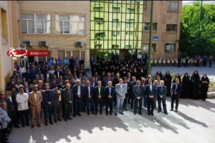 برگزاری مراسم سوگواری به مناسبت شهادت رئیس جمهور و همراهانش در استانداری لرستان