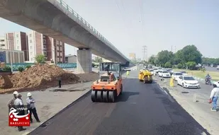 پایان عملیات آسفالت کنارگذر پل شهید کجباف اهواز