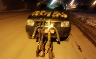 دستگیری شکارچیان &nbsp;در اراضی روستای قزلجه شهرستان هریس