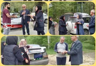 اهداء کتاب به مسافران نوروزی در شهرستان رامیان