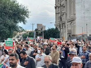 راهپیمایی مردم گلستان در محکومیت جنایت تروریستی در حرم شاهچراغ
