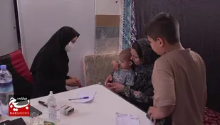 ارائه خدمات رایگان پزشکی در رزمایش جهادی در روستای حاجی آباد بیرجند