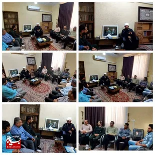 نشست جهاد تبیین فرماندهان، مدیران و مربیان حوزه حضرت سیدالشهدا (ع)شهر سیریک با حضور امام  جمعه شهرستان سیریک