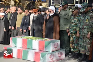 مراسم پرشور تشییع و تدفین شهید گمنام در شهرستان شاهرود برگزار شد