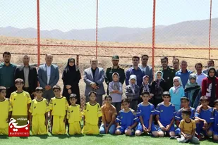 افتتاح پروژه زمین چمن مصنوعی روستای شهید آباد بخش مرکزی