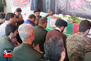 استقبال از پیکر مطهر شهید گمنام در سپاه استان بوشهر