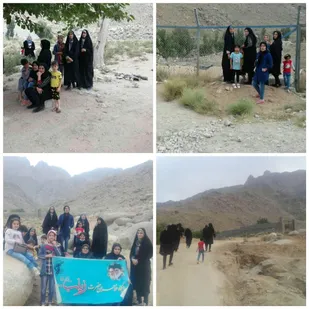 پیاده روی و کوهنوردی خواهران بسیجی اسلامیه در محل برف خانه طزرجان