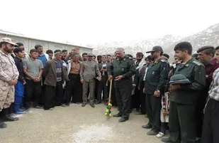 کلنگ زنی حوزه مقاومت دهستان موگویی در کوهرنگ