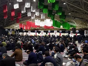 حضوررزمندگان وبسیجیان گردان ۱۱۲ امام حسین علیه السلام  در مراسم گرامیداشت شهدای مدافع حرم لشکر ۱۴ امام حسین علیه السلام