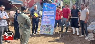 برگزاری دوره آموزشی و واکسیناسیون رایگان دام در منطقه هزارجريب شهرستان بهشهر