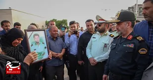 گزارش تصویری+ مراسم وداع شهید امنیت سرگرد &laquo;محمد قنبری&raquo; در اهواز