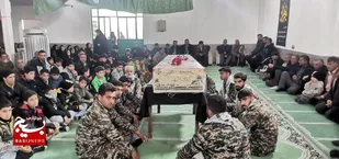 آیین استقبال از شهید گمنام در بیارجمند به روایت تصویر