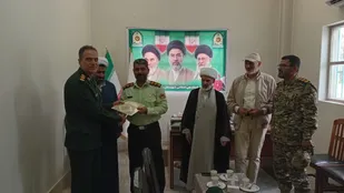 دیدار فرمانده ناحیه مقاومت بسیج با فرمانده نیروی انتظامی شهرستان بروجرد