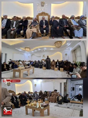دیدار فرمانده ناحیه مقاومت بسیج دشت آزادگان با امام جمعه و معتمدین شهرستانی در آستانه سالروز ولادت امیرالمؤمنین(ع)