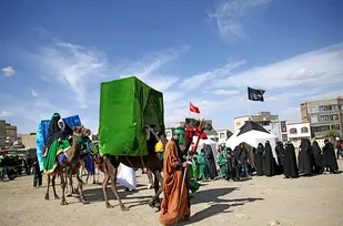 حرکت &laquo;کاروان عشق&raquo; از امام&zwnj;زاده عبدالله شهر همدان به مریانج+تصاویر