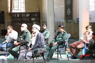 دیدار فرمانده سپاه قمر بنی هاشم (ع) با بسیجیان در سامان