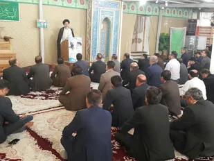 دیدار جمعی از اساتید بسیجی استان با آیت الله ملک حسینی