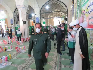 بازدید سردار از رزمایش کمک مومنانه ناحیه مرکزی یزد