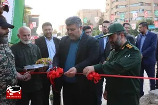 افتتاح نمایشگاه دفاع مقدس، در بوستان گلستان شهر مهستان