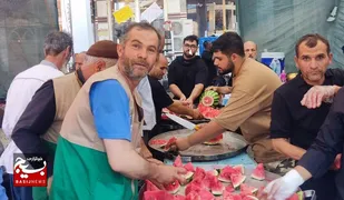 خدمت&zwnj;رسانی موکب عاشقان امام&zwnj;رضا(ع) نیشابور به زوار اربعین