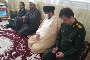 دیدار با خانواده شهدای روحانی در گناوه