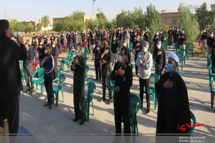 مراسم عزاداری و ماشین&zwnj;نویسی صلواتی در تیپ انصارالحسین(ع) همدان