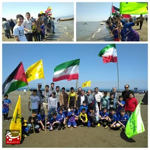زنجیره انسانی در سواحل بابلسر