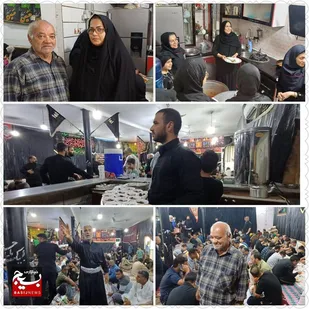اسکان زائران وپخت غذای گرم درحسینیه سیدالشهدا هندیجان