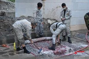 جهادگران بسیجی ناحیه بسیج سپاه بیرجند به روستاهای سیل زده اعزام شدند
