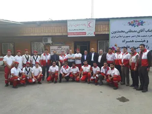 بازدید دبیرکل جمعیت هلال احمر و هئیت همراه از پایگاه امدادو نجات بین شهری قرق/تصاویر