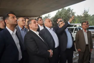 بازوند از پروژه تقاطع غیرهمسطح مجن بازدید کرد