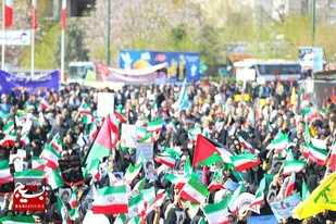 مردم مشهد جنایات رژیم صهیونسیتی را محکوم می کنند
