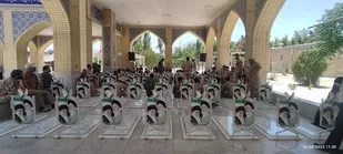 مراسم میثاق باشهدا در جوار گلزار شهدا شهر درچه