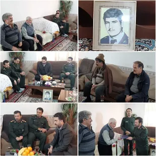 دیدار فرمانده سپاه پیشوا با خانواده شهید والامقام " محمدحسن حصاری "