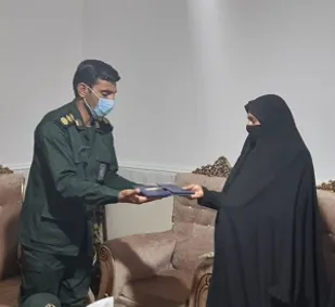 دیدار جانشین ناحیه مقاومت بسیج زابل از خانواده شهید حبیب الله خسروی
