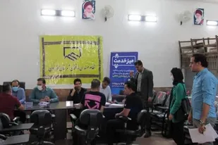 میز خدمت جهادی توسط بسیج مهندسین شهرستان کازرون