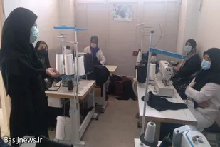 راه&zwnj;اندازی کارگاه دوخت لباس و اشتغالزایی بسیجیان در بهار