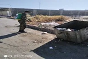 محلات شهر زاهدان با همت بسیجیان ضدعفونی شد