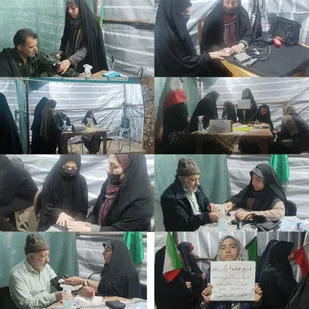خدمات بسیج جامعه پزشکی زنجان در غرفه سلامت موکب انصارالمهدی