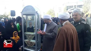 ادای احترام امام جمعه دیوان دره لرستان و نماینده ولی فقیه در سپاه ثارالله
