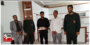 تجلیل از دانش&zwnj;آموز بسیجی فعال در برپایی موکب محرم در زاوه